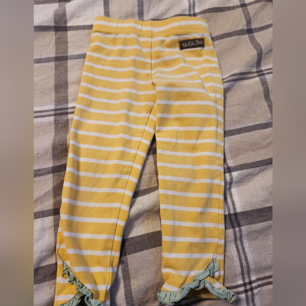 Matilda Jane Yellow and White Striped Pants